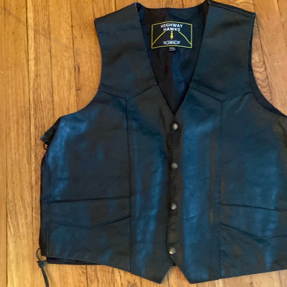Highway Hawks Biker Leather Vest